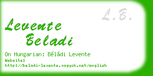 levente beladi business card