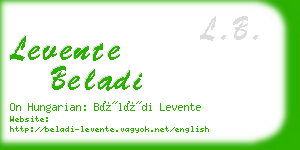 levente beladi business card